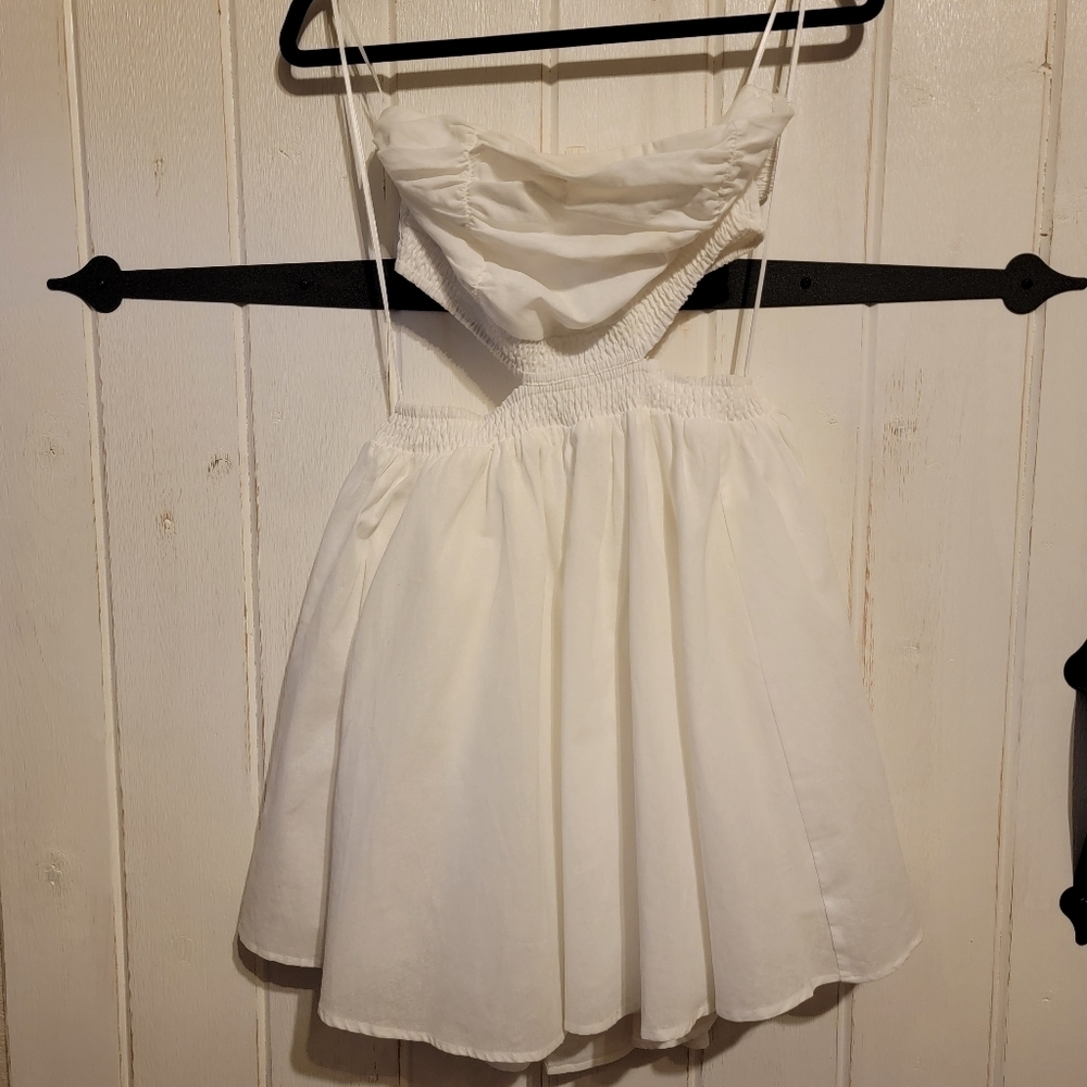 Ooh LA Lux Womens Dress Mable Mini White Strapless Size Medium